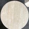 Nordic Simple Style Garden Living Room Decor Octagon Leg White Travertine Round Coffee Table