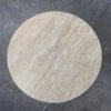 Artistic Style Furniture Chess Shaped Leg Beige Travertine Side Table