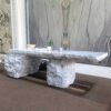 Natural Split-Edge Marble Dining Table for Home Decoration
