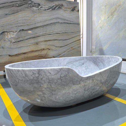 Luxury Carrara White Marble Bathtub