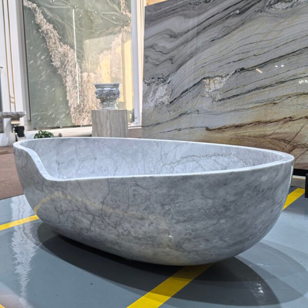 Luxury Carrara White Marble Bathtub