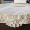 Natural Style Chiseled-Edge Thickened Beige Travertine Coffee Table