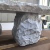 Natural Split-Edge Marble Dining Table for Home Decoration