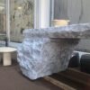 Natural Split-Edge Marble Dining Table for Home Decoration