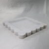 Home Decor Wavy Edge Carrara/Emerald Marble/Travertine Square Tray