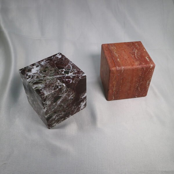 Red Travertine/Calacatta Storage & Candle Jars