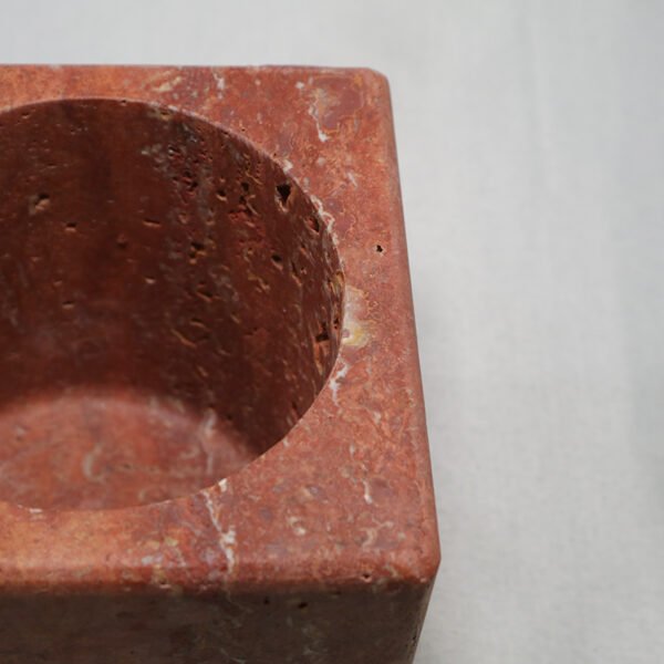Red Travertine/Calacatta Storage & Candle Jars