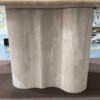 Elegant Style Living Room Nordic Oval White Travertine Dining Table