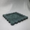 Home Decor Wavy Edge Carrara/Emerald Marble/Travertine Square Tray