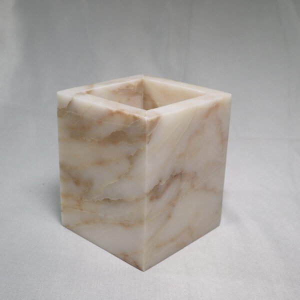 Calacatta/Onyx Storage & Candle Jars for Living Room Tabletop