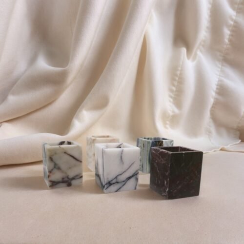 Calacatta/Onyx Storage & Candle Jars for Living Room Tabletop